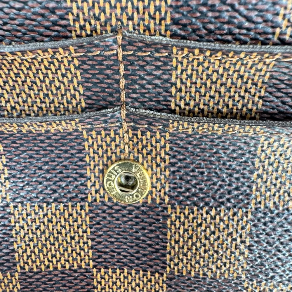 Authentic Louis Vuitton Sarah Wallet Damier Ebene Checkered - Picture 11 of 14